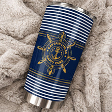Captain Happy Ours Nautical Ship Wheel And Anchor - Personalized Custom Stainless Steel Tumbler 20oz - DAD850_USTUM