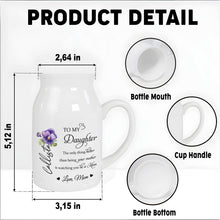 To My Daughter Watching You Be A Mom With Flowers - Personalized Ceramic Flower Vase - DAU079_CEV