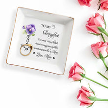 To My Daughter, Watching You Be A Mom, Pansy Flower Design - Personalized Custom Jewelry Dish - DAU079_SCRD