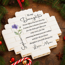 To My Daughter Birth Month Flower Circle Puzzle Ornament - Personalized Custom Circle Puzzle Ornament - DAU403_CBO