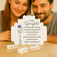 To My Daughter Birth Month Flower Circle Puzzle Ornament - Personalized Custom Circle Puzzle Ornament - DAU403_CBO