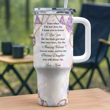 To My Daughter Even When I Am Not Close By Purple Flower - Personalized 40oz Tumbler With Straw - DAU576_TBS