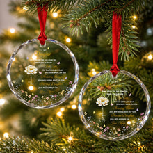To My Daughter I Love You Precious Daughter With Birth Month Flower - Personalized Custom Circle Glass Ornament - DAU612_CGOR