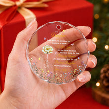 To My Daughter I Love You Precious Daughter With Birth Month Flower - Personalized Custom Circle Glass Ornament - DAU612_CGOR