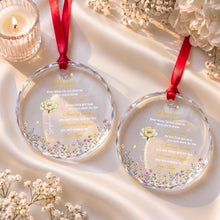 To My Daughter I Love You Precious Daughter With Birth Month Flower - Personalized Custom Circle Glass Ornament - DAU612_CGOR