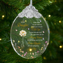 To My Daughter Amazing Woman Precious Daughter Birth Month Flower - Personalized Glass Ornament With Silver Cap - DAU612_GOSICA