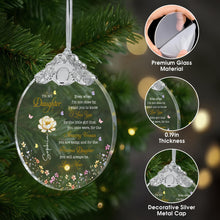 To My Daughter Amazing Woman Precious Daughter Birth Month Flower - Personalized Glass Ornament With Silver Cap - DAU612_GOSICA