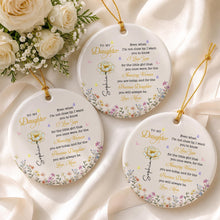 To My Daughter I Love You Amazing Woman Precious Daughter Birth Month Flower - Personalized Custom Ceramic Ornament With Round Shape - DAU612_RCE