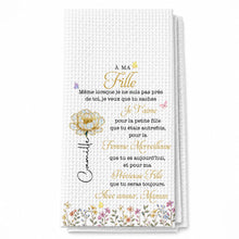 À Ma Fille Birth Month Flower And Butterflies For Daughter - Personalized Kitchen Towel - DAU667_TOWL
