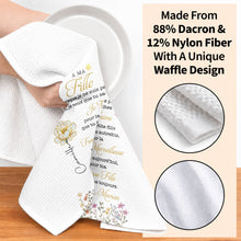 À Ma Fille Birth Month Flower And Butterflies For Daughter - Personalized Kitchen Towel - DAU667_TOWL