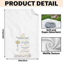 À Ma Fille Birth Month Flower And Butterflies For Daughter - Personalized Kitchen Towel - DAU667_TOWL