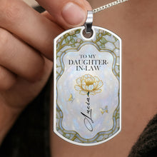 To My Daughter-In-Law, Thank You For Loving My Son - Personalized Custom Dog Tag Necklace - DILA001_DTNECK