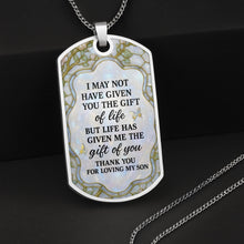 To My Daughter-In-Law, Thank You For Loving My Son - Personalized Custom Dog Tag Necklace - DILA001_DTNECK