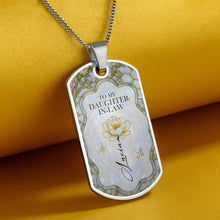 To My Daughter-In-Law, Thank You For Loving My Son - Personalized Custom Dog Tag Necklace - DILA001_DTNECK