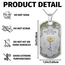 To My Daughter-In-Law, Thank You For Loving My Son - Personalized Custom Dog Tag Necklace - DILA001_DTNECK
