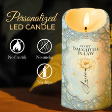 To My Daughter-In-Law, Thank You For Loving My Son, Flower Design - Personalized Custom LED Candle - DILA012_LECA