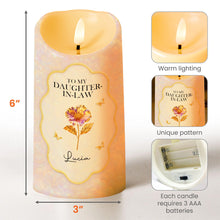 To My Daughter-In-Law Thank You For Loving My Son - Personalized Custom LED Candle - DILA022_LECA
