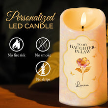 To My Daughter-In-Law Thank You For Loving My Son - Personalized Custom LED Candle - DILA022_LECA