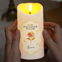 To My Daughter-In-Law Thank You For Loving My Son - Personalized Custom LED Candle - DILA022_LECA