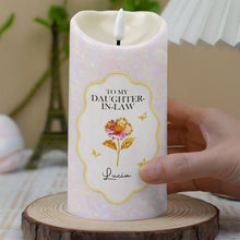To My Daughter-In-Law Thank You For Loving My Son - Personalized Custom LED Candle - DILA022_LECA