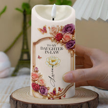 To My Daughter-In-Law, Thank You For Loving My Son - Personalized Custom LED Candle - DILA052_LECA