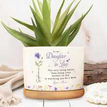 To My Daughter In Law - Personalized Ceramic Plant Pot - DILA096_CEP