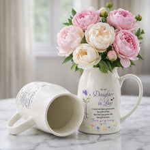 To My Daughter In Law Life Has Given Me The Gift Of You Birth Month Flower - Personalized Ceramic Flower Vase - DILA120_CEV