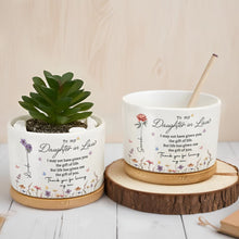 To My Daughter In Law I May Not Have Given You Life Birth Flowers - Personalized Ceramic Plant Pot - DILA255_CEP