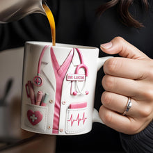 Medical Appreciation Design With Stethoscope and Pocket Details - Personalized Custom Coffee Mug - DOC002_MG
