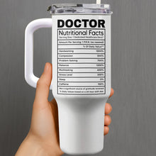 Nutritional Facts For Dedicated Healthcare Heroes - Personalized 40oz Tumbler With Straw - DOC013_TBS