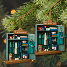 Best Nurse Ever With Medical Uniform and Supplies - Personalized Custom Wood Ornament, Custom Shaped - DOC055_WDO