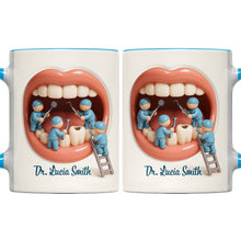 Unique Gift For Dental Professionals And Teeth Enthusiasts - Personalized Custom Accent Mug - DOC069_AMUG