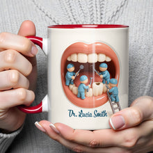 Unique Gift For Dental Professionals And Teeth Enthusiasts - Personalized Custom Accent Mug - DOC069_AMUG