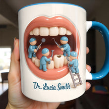 Unique Gift For Dental Professionals And Teeth Enthusiasts - Personalized Custom Accent Mug - DOC069_AMUG