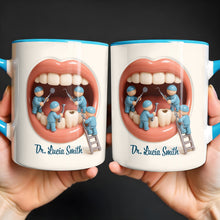 Unique Gift For Dental Professionals And Teeth Enthusiasts - Personalized Custom Accent Mug - DOC069_AMUG