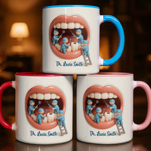 Unique Gift For Dental Professionals And Teeth Enthusiasts - Personalized Custom Accent Mug - DOC069_AMUG
