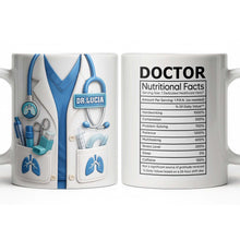 Doctor Nutritional Facts Dedicated Healthcare Hero - Personalized Custom Coffee Mug - DOC092_MG