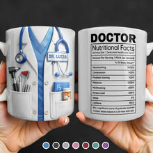 Doctor Nutritional Facts Medical Appreciation - Personalized Custom Coffee Mug - DOC095_MG