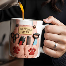 Celebrate Your Favorite Dog Groomer, Scissors And Paw Prints - Personalized Custom Coffee Mug - DOG063_MG