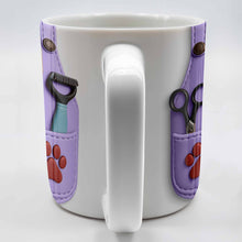 Personalize With Your Name, Paw Prints And Grooming Tools - Personalized Custom Coffee Mug - DOG066_MG