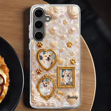 Our Furry Friend Forever Vintage Frame Heart Paws And Pearls - Personalized Clear Phone Case - DOG141_PHC