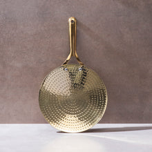 Brass Roti Tawa with Insulated steel base with golden PVD coating handle. Tawa/Griddle Pan