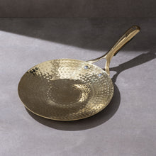 Brass Roti Tawa with Insulated steel base with golden PVD coating handle. Tawa/Griddle Pan
