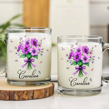Beautiful Floral Design With Colorful Butterflies, Flowers and Butterflies - Personalized Custom Glass Mug - DTG026_GLM
