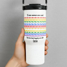 A Wise Woman Once Said And Lived Happily Ever After Colorful Patterns - Personalized 30oz Tumbler With Handle - DTG039_TBH