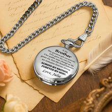 To My Brother, The Greatest Gift, Pocket Watch Design - Personalized Silver Plated Pocket Watch - FAM048_SWATCH