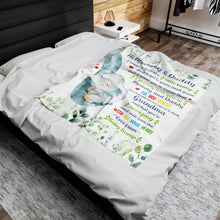 Love From Baby Bump Elephant Design For Expecting Parents - Personalized Custom Blanket - FAM290_BLK