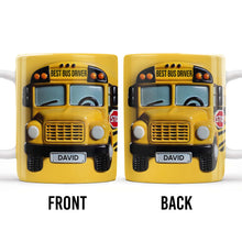 Best Bus Driver, School Bus And Stop Sign - Personalized Custom Coffee Mug - FAM322_MG