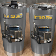 Best Truck Driver Stainless Steel Tumbler - Personalized Custom Stainless Steel Tumbler 20oz 30oz - FAM335_TB