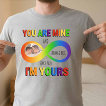 You Are Mine And I'm Yours Infinity Love Design - Personalized Custom Unisex T-shirt, Hoodie - FAM393_WBAS